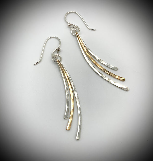 Long Dangling Curves Earrings - Jewelry Edgecomb Potters