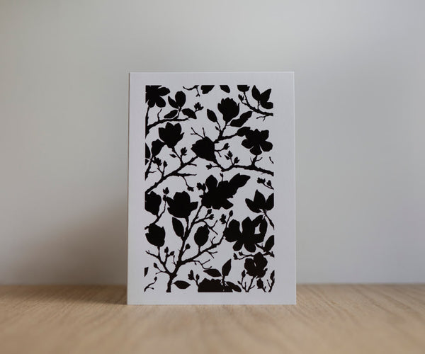 Magnolia Silhouette - greeting card Edgecomb Potters