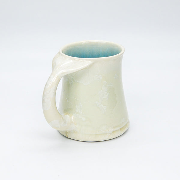 Whale Tail Mug, Large, Mother of Pearl Green