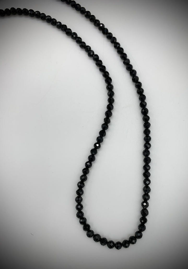 Strand Faceted Black Spinel Necklace - Jewelry Edgecomb Potters