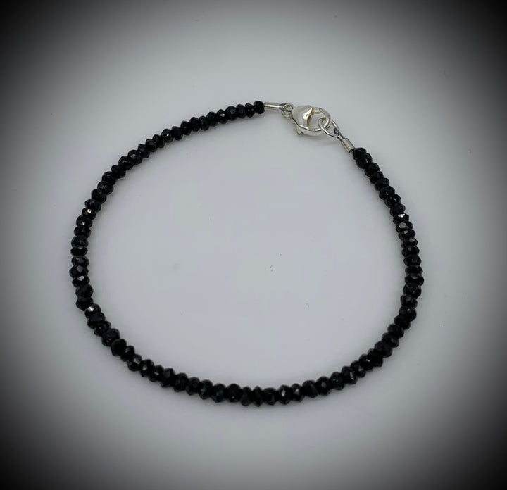 Tiny Black Spinel Bracelet - Jewelry Edgecomb Potters
