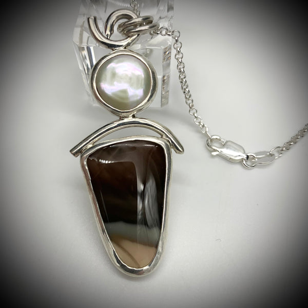 Pearl and Imperial Jasper Necklace