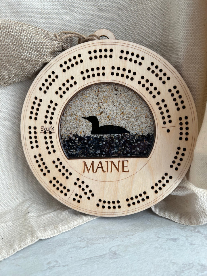 Loon Cribbage Board - Misc Edgecomb Potters