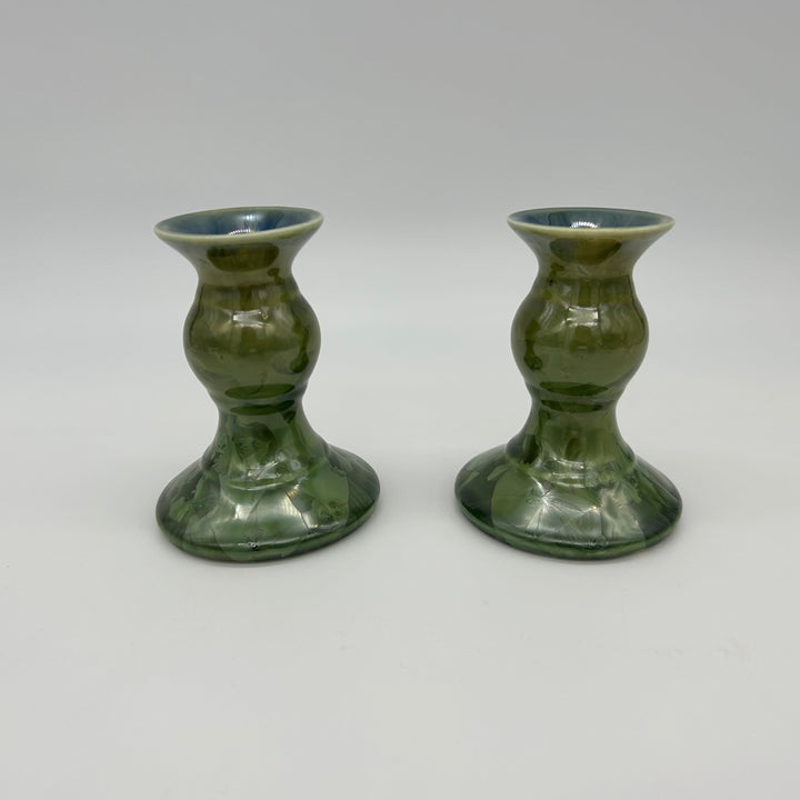 Candlesticks Short, pair - Pottery Edgecomb Potters