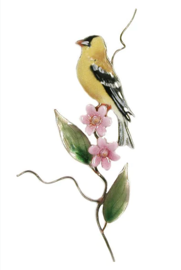 Goldfinch w/Pink Aster