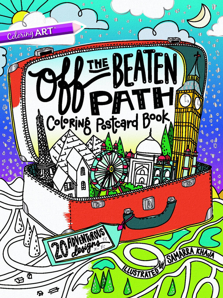 Off the Beaten Path Coloring Postcard Book - Books Edgecomb Potters