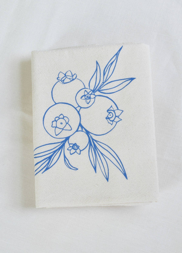 Wild Blueberry Tea Towel - Textiles Edgecomb Potters