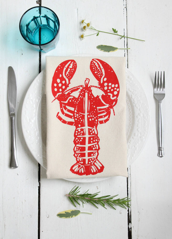 Lobster Tea Towel - Textiles Edgecomb Potters