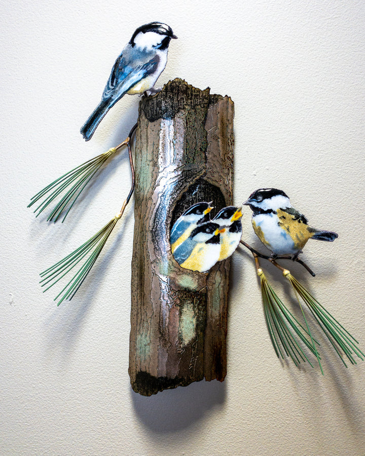 Chickadees Nesting - Edgecomb Potters