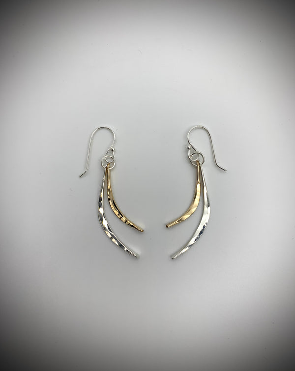 Dangling Double Curves Earrings - Jewelry Edgecomb Potters