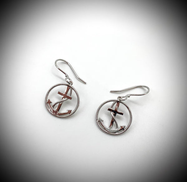 Harbor Anchor Earrings - Jewelry Edgecomb Potters