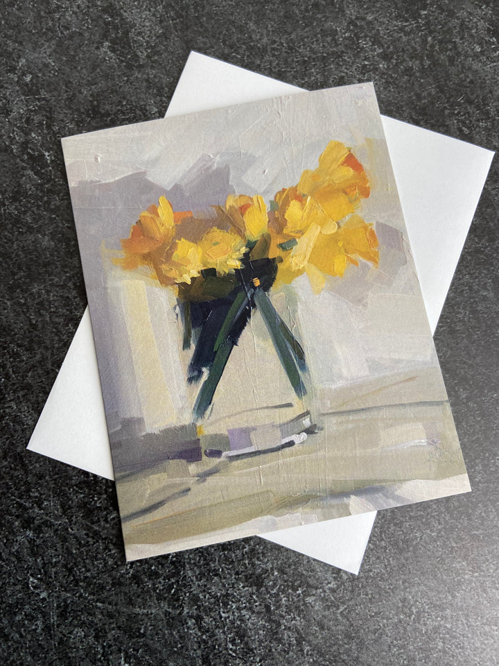 Spring Daffodils Greeting Card - Greeting & Note Cards Edgecomb Potters