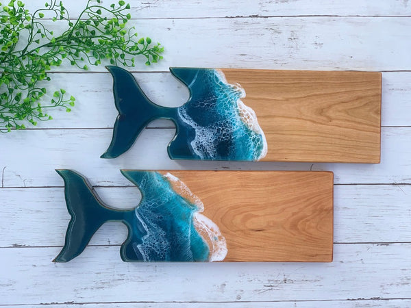 Whale Tail Serving Board - Wood Edgecomb Potters