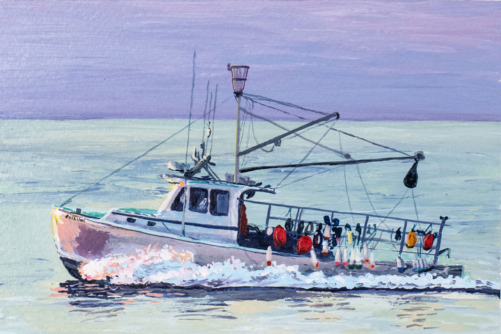 Lobstering at Sunrise -  Edgecomb Potters