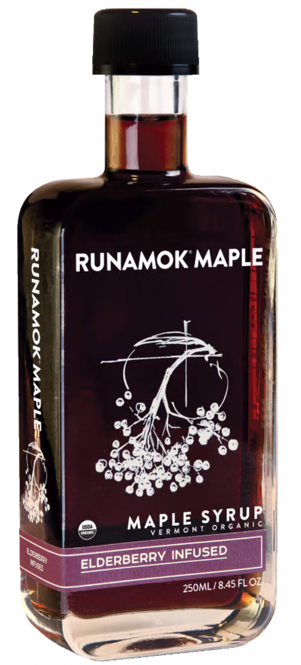 Organic Elderberry Infused Maple Syrup 8.45 oz.