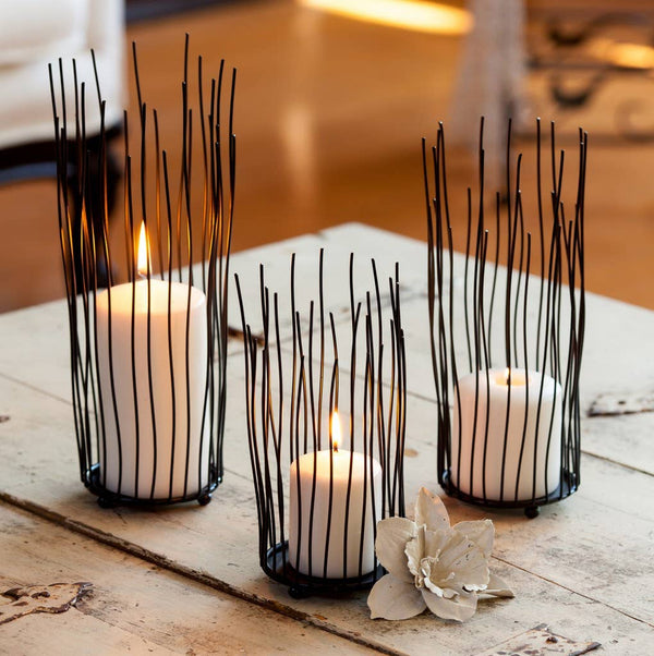 Willow Iron Candle Holders (3-piece set)