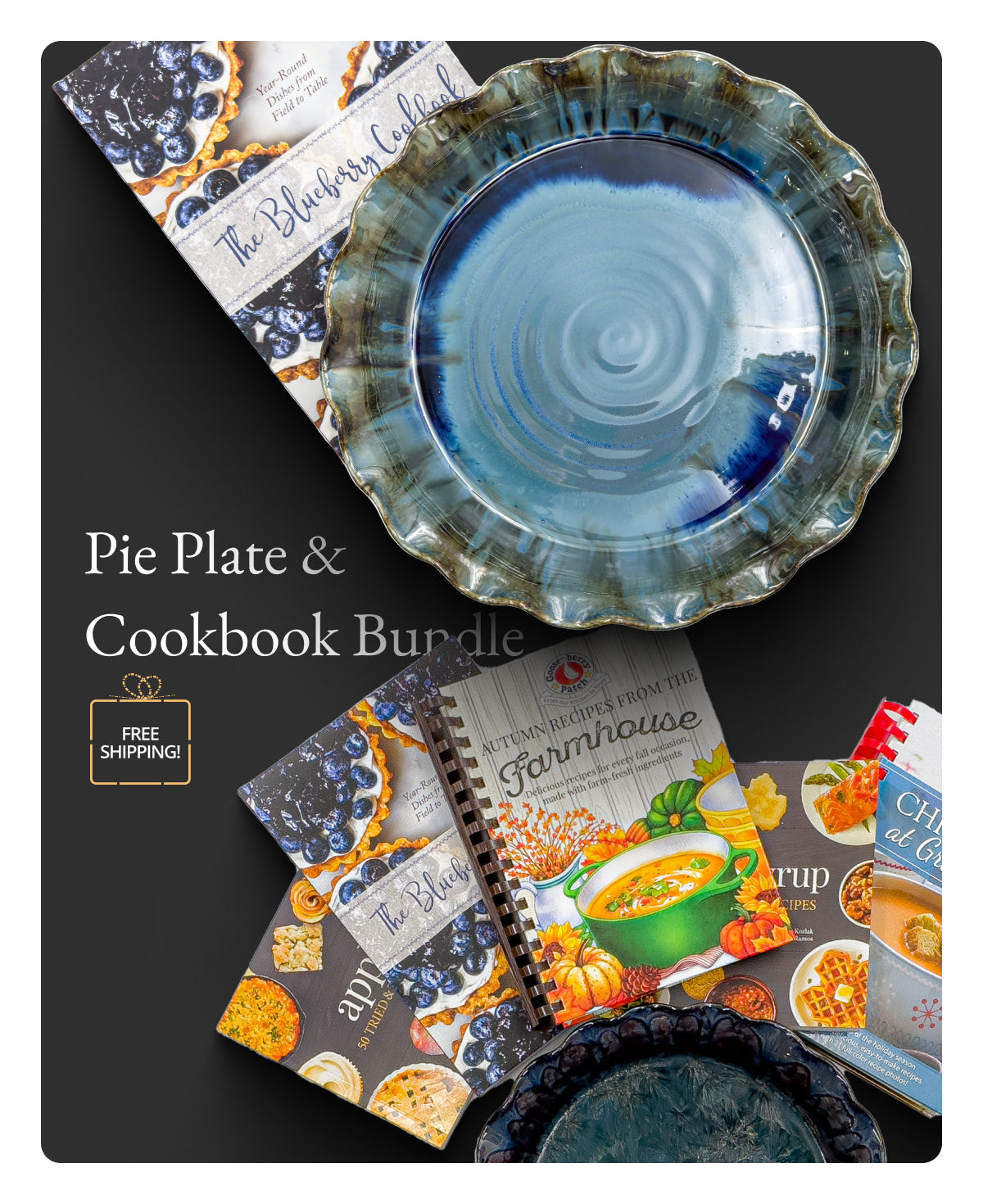 Pie Plate & Cookbook Bundle