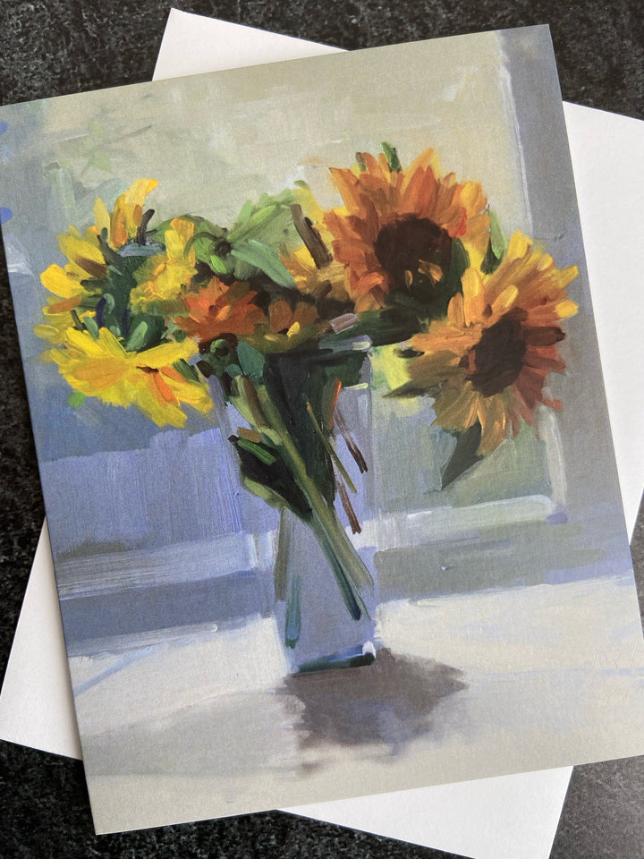 Sunflowers Hazy Day Greeting Card - Greeting & Note Cards Edgecomb Potters