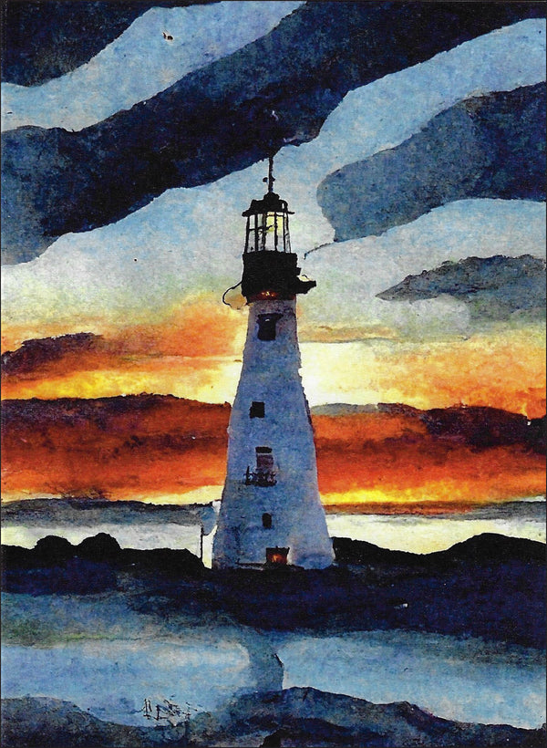 Lighthouse Card - Greeting & Note Cards Edgecomb Potters